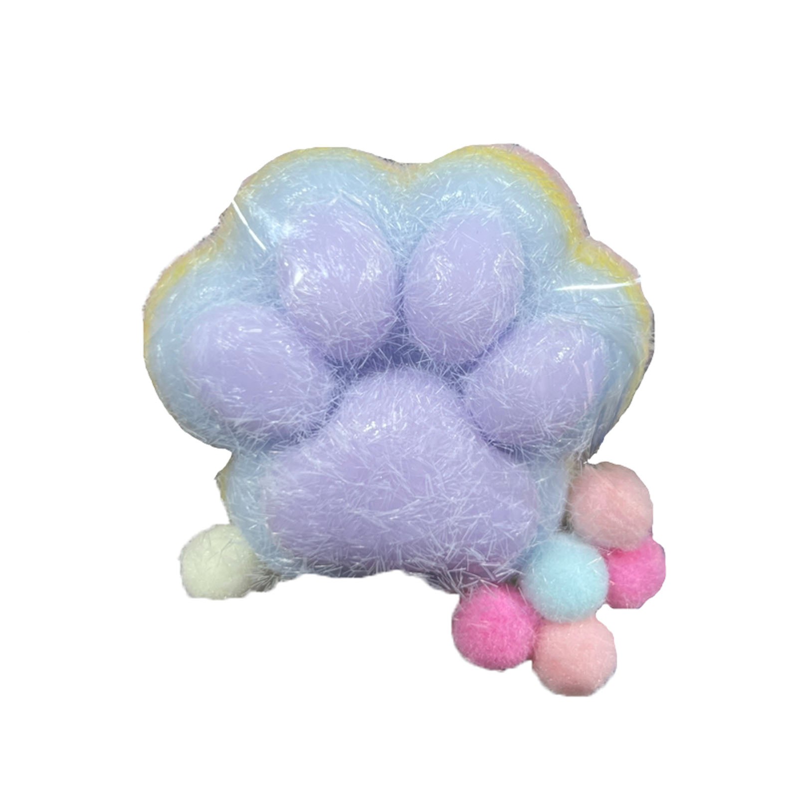 Big Taba Cat Paw Squishy Toys, Rainbow Color Jelly Cat Paw Squeeze Toys ...